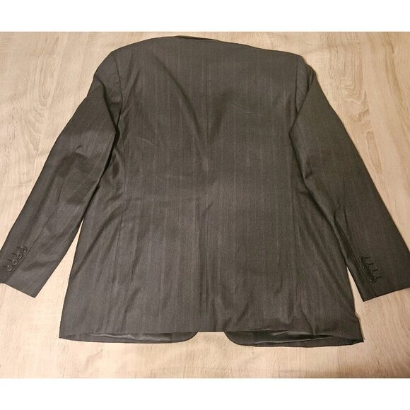 Example By Missoni Super 110's Blazer Sports Coat 46L Gray Striped - Picture 4 of 10